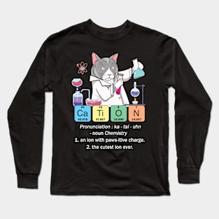 Funny Inorganic Chemistry Cat Art Gift Long Sleeve T-Shirt